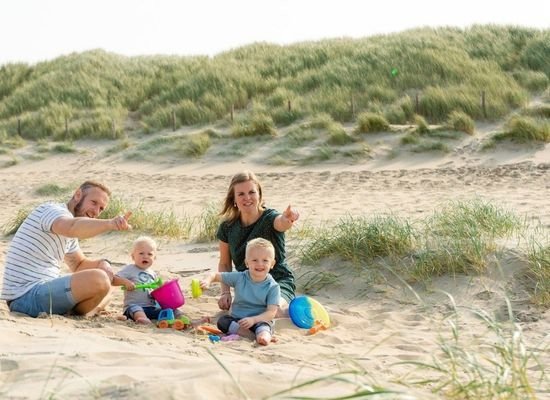 Camping mit Kindern in Holland am Strand